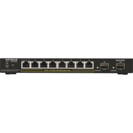 Netgear GS310TP 8-Port Gigabit PoE+ 2 SFP Managed  Desktop Switch